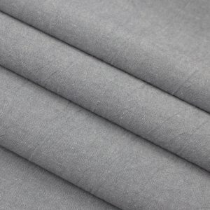 143YD-18 Vải cotton đã xử lý wash (100%cotton; khổ 2,45m; màu xám khói sáng; 143TC)