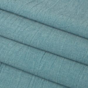 143YD-19 Vải cotton đã xử lý wash (100%cotton; khổ 2,45m; màu xanh ngọc melange; 143TC)
