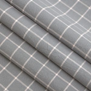 143YD-61 Vải cotton đã xử lý wash (100%cotton; khổ 2,5m; màu xám nhạt; 143TC)