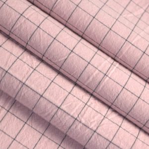 143YD-63 100% cotton 150T hồng kẻ vuông làm chăn ga gối khách sạn, homestay và gia đình