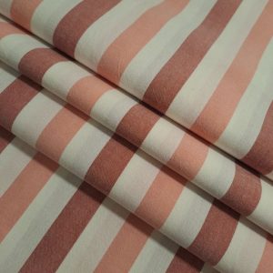 143YD-70 Vải cotton đã xử lý wash (100%cotton; khổ 2,55m; màu be đỏ trắng; 143TC)