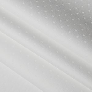 HY-038 Vải jacquard chấm bi (100% cotton; khổ 2,5 - 2,8 m; màu trắng; 245TC)