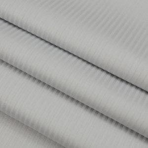 KL-4(105) satin sọc (100% cotton; khổ 2,4 m; sọc 0,3 × 0,3 cm; màu xám nhạt; 245TC)